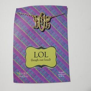 Lucky Feather Gold Plated Initial Necklace